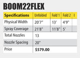 22 Ft. Flex Spray Pattern Boom (20 In. Spacing)-Mid-South Ag. Equipment