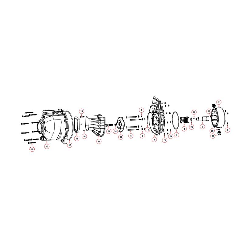 Banjo 13766 - 3/8" 24 x 2 1/4" HFS Bolt for 11 HP Honda and Briggs & Stratton Engines-Mid-South Ag. Equipment