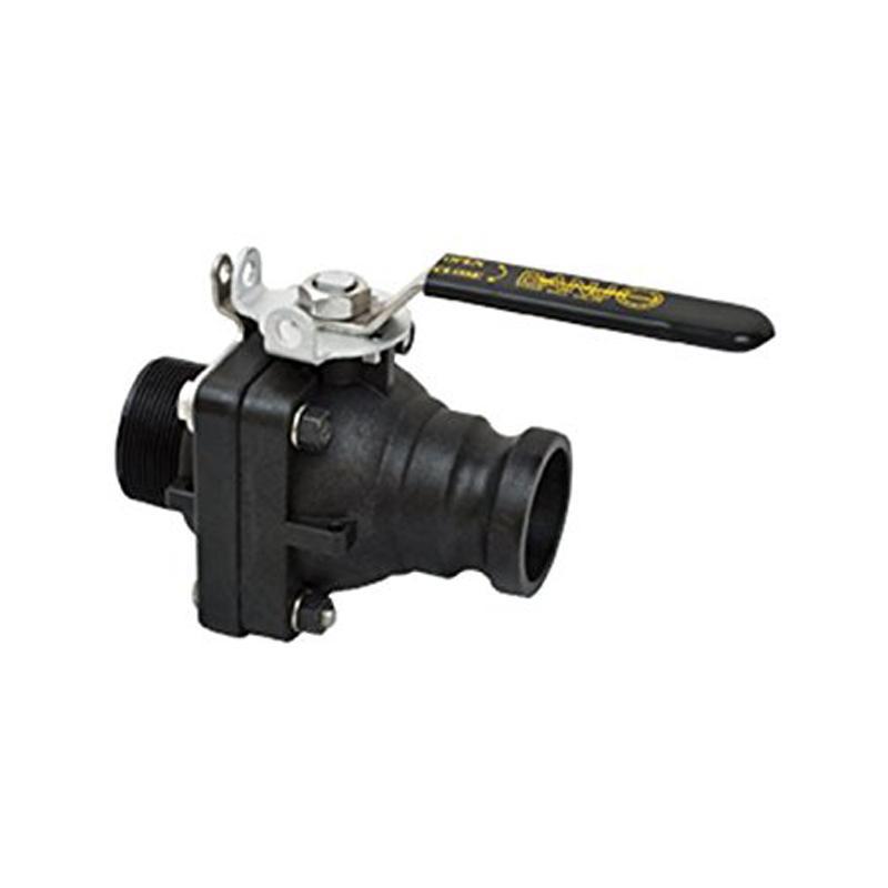 Banjo 2" Full Port Stubby Ball Valve with 2" FP Male Adapter x 2" Male NPT, SS Ball, Stem & Handle-Mid-South Ag. Equipment