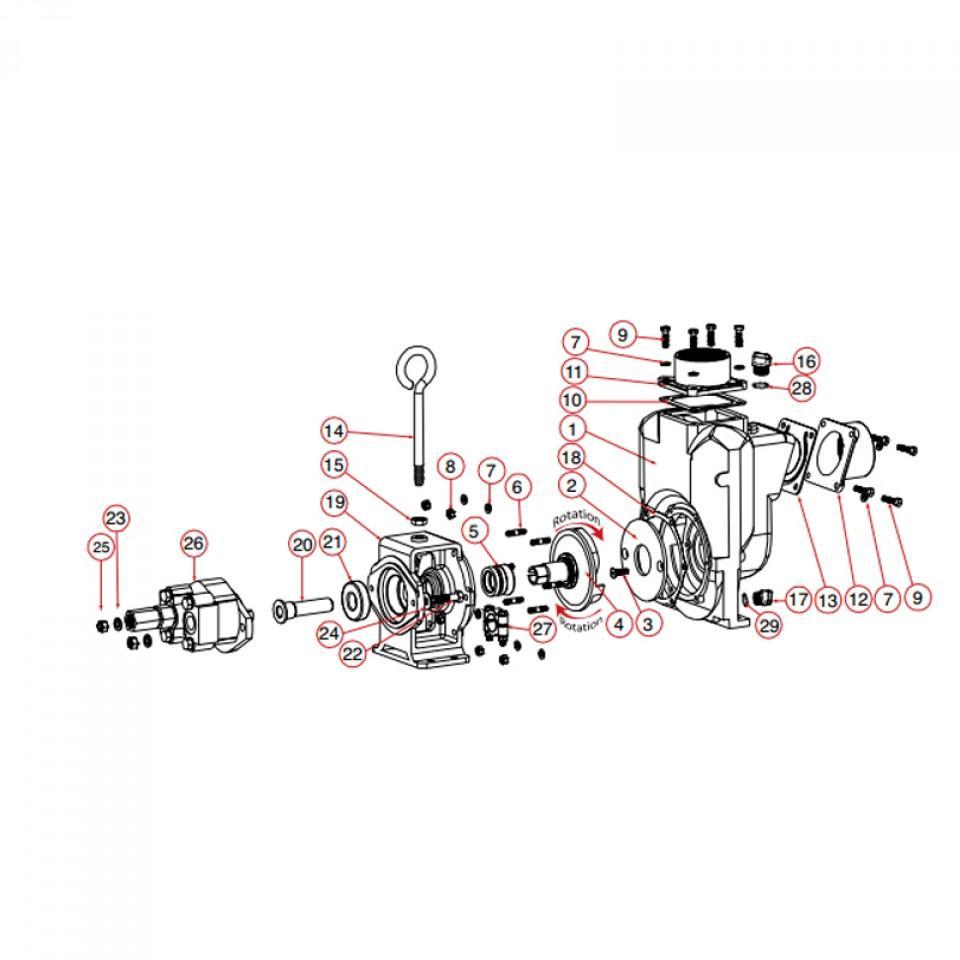 Banjo HY1012 - UM16-45A-HX Hydraulic Motor Assembly-Mid-South Ag. Equipment