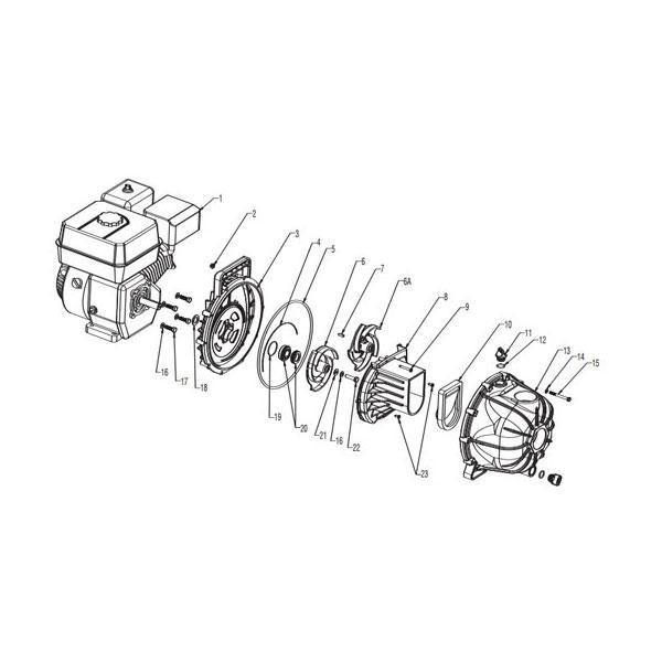 Hypro Polypropylene Gas Engine Driven Transfer Pump Head Kit - KIT ONLY-Mid-South Ag. Equipment
