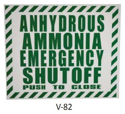 Squibb Taylor "Push To Close" Decal Emergency Shut Off Air or Electric | 650088