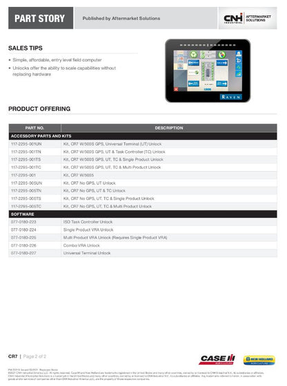 Kit Cr7 With 500S GPS Smart Antenna - 117-2295-001