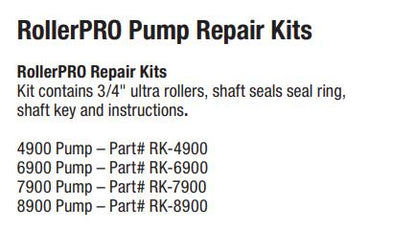 Delavan Roller Pump Repair Kits