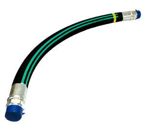 1-1/4" X 2' NH3 Nylon Braid Pre-coupled Hose Assembly - Parker 7262 Series-Mid-South Ag. Equipment