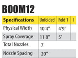 12 Ft. Spray Pattern Boom (20 In. Spacing)-Mid-South Ag. Equipment