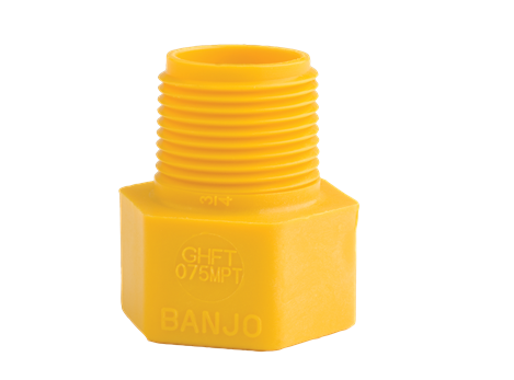 Banjo GHFT075MPT - 3/4" Male NPT x 3/4" Garden Hose Female Thread with 300 PSI | shop.midsouthag.com