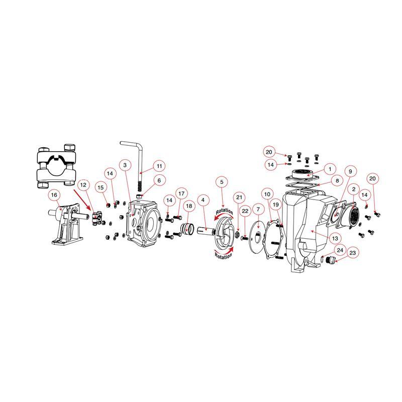 Banjo 17000 - Threaded Outlet Flange-Mid-South Ag. Equipment