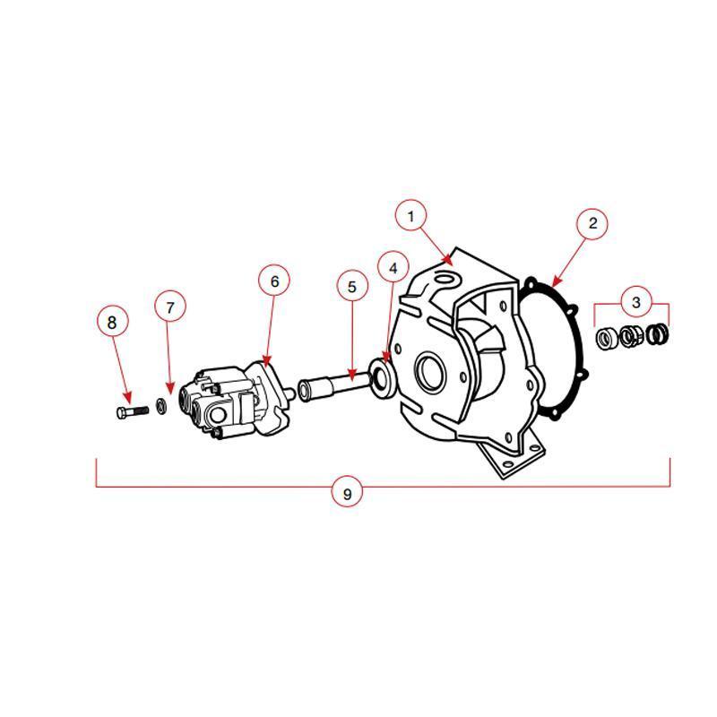 Banjo 17600A - Hydraulic Motor Conversion Assembly-Mid-South Ag. Equipment