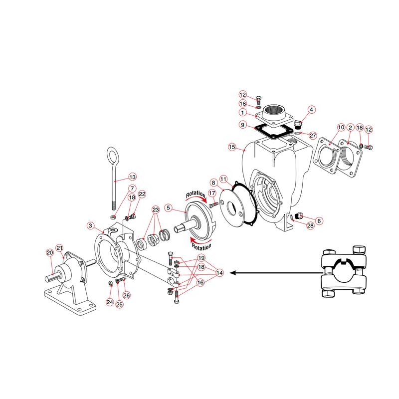Banjo 18001 - Pump Housing-Mid-South Ag. Equipment