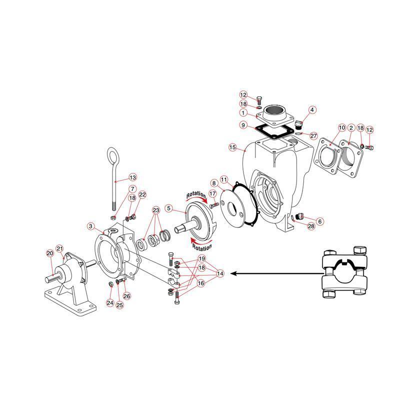 Banjo 18055 - Hydraulic Adapter Shaft-Mid-South Ag. Equipment