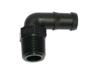 Banjo HB025/038-90 - 1/4" NPT X 3/8" Poly Hose Barb 90Degree - Schedule 80-Mid-South Ag. Equipment