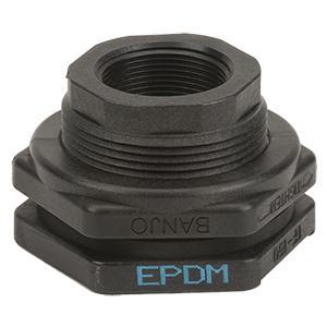 Banjo TF150 - 1 1/2" Poly Bulkhead EPDM Tank Fitting with 3" Hole Size & 300 PSI-BANJO-Mid-South Ag. Equipment
