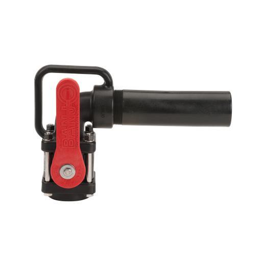 Banjo VA150 - 1-1/2" Nozzle Valve w/ 90 Degree Elbow, 225 Max PSI, 1 1/2" x 8" Pipe Size, 1 1/2" Opening Thru Ball & 1 1/2" Female NPT-BANJO-Mid-South Ag. Equipment