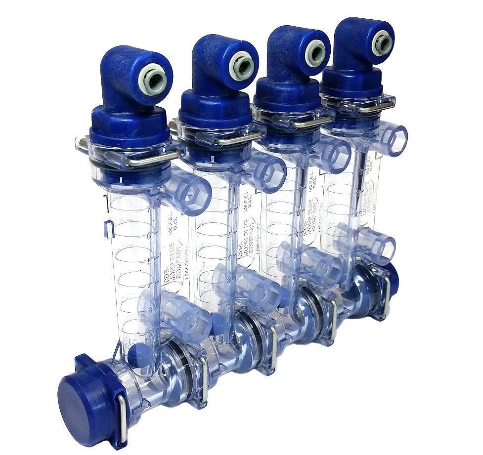 CDS-John Blue VisaGage II - 4 Row Flow Monitors with 1/4" push-connect fitting - SMSS4-PE14-Mid-South Ag. Equipment