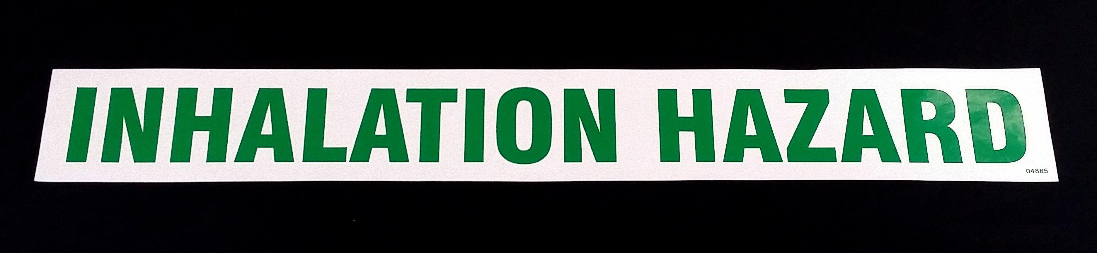 Decal - INHALATION HAZARD - Green on White - NH3 Safety Decal – Mid ...