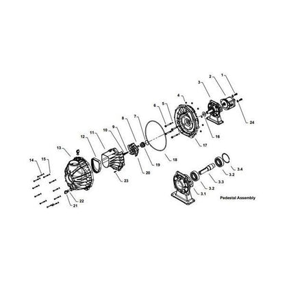 Hypro Polypropylene Gas Engine Driven Transfer Pump Head Kit (EPDM Seal) - KIT ONLY-Mid-South Ag. Equipment