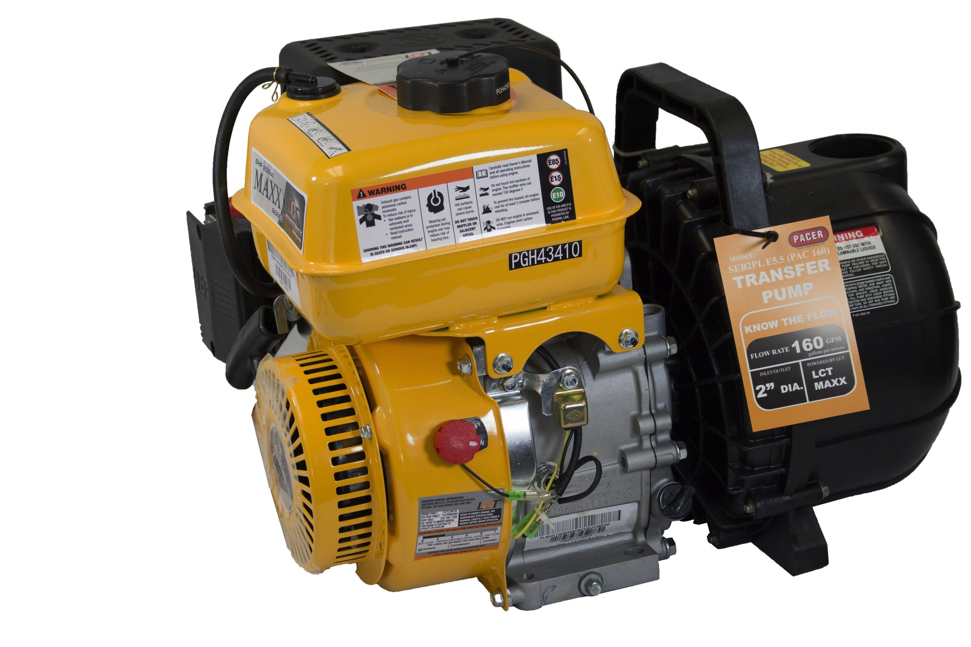 Pacer Pumps - 2" Poly Pump with LCT 6HP Gasoline Engine-Mid-South Ag. Equipment