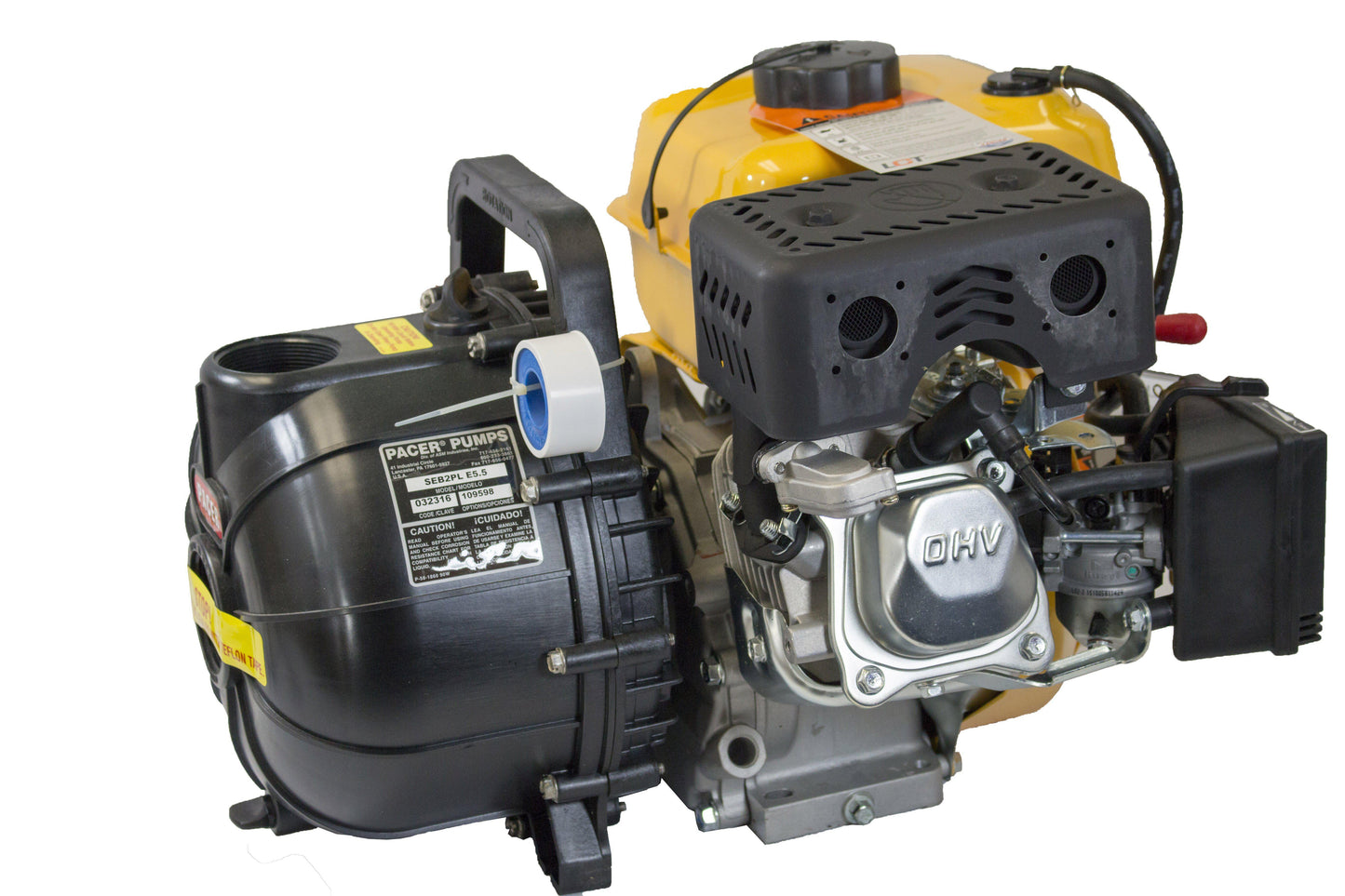 Pacer Pumps - 2" Poly Pump with LCT 6HP Gasoline Engine-Mid-South Ag. Equipment