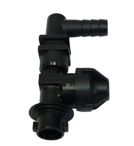 Quick TeeJet Nozzle Body with Side Check - 19349-211-540-NYB - Single 1/2" Hose Barb - QJ200 Series-Mid-South Ag. Equipment