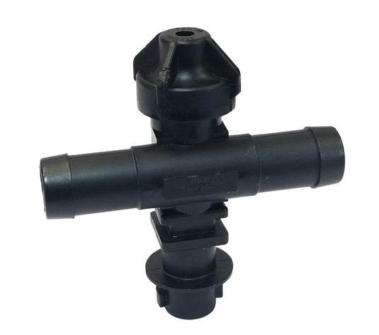 Quick TeeJet Nozzle Body with Top Check - 22252-312-750-NYB - Double 3/4" Hose Barb - QJ300 Series-Mid-South Ag. Equipment