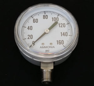 Valley Industries - 2-1/2" - 160 P.S.I. Stainless Steel Nh3 Pressure Gauge - 2180DSX160-Mid-South Ag. Equipment