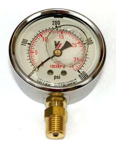 Valley Industries - 2-1/2" - 400 P.S.I. Liquid Filled Pressure Gauge - 2140GXB400-Mid-South Ag. Equipment