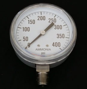 Valley Industries - 2-1/2" - 400 P.S.I. Stainless Steel Nh3 Pressure Gauge - 2180DSX400-Mid-South Ag. Equipment