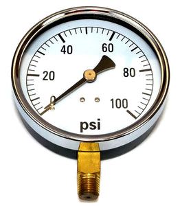 Valley Industries - 4" - 100 P.S.I. General Service - Dry Pressure Gauge - 4124DSB100-Mid-South Ag. Equipment