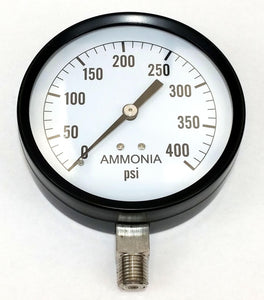 Valley Industries - 4" - 400 P.S.I. Stainless Steel Nh3 Pressure Gauge - 4180DSX400-Mid-South Ag. Equipment