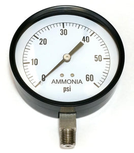 Valley Industries - 4" - 60 P.S.I. Stainless Steel Nh3 Pressure Gauge - 4180DSX60-Mid-South Ag. Equipment